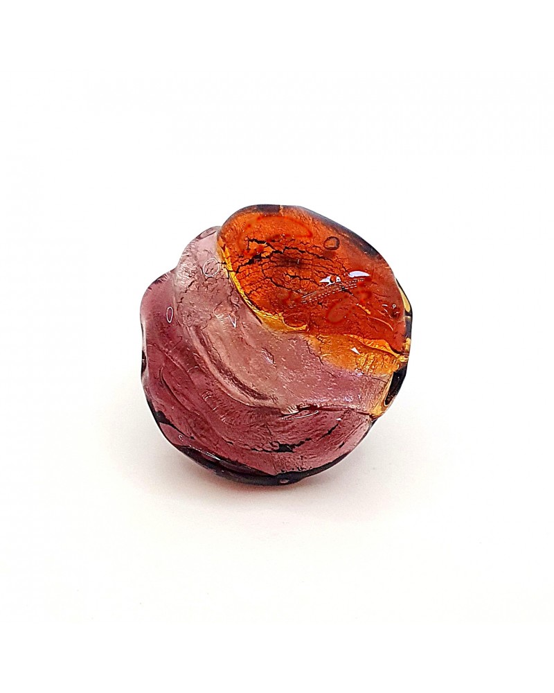 Bague ronde verre Murano collection vague bijoux fait à la main