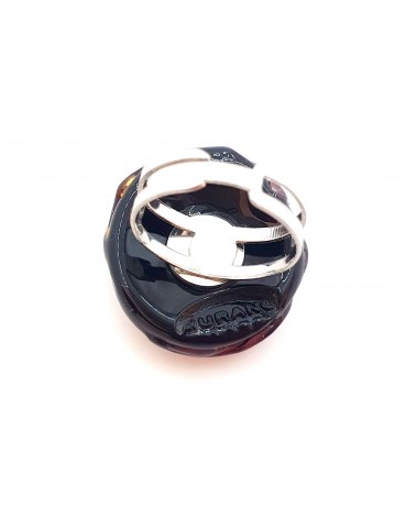 Bague ronde verre Murano collection vague bijoux fait à la main
