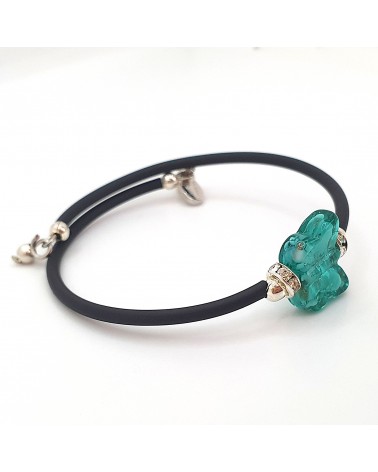 Bracelet Farfalla en verre de Murano marron bijoux Murano made in Italie