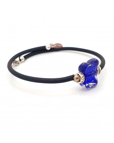Bracelet Farfalla en verre de Murano marron bijoux Murano made in Italie