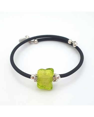Bracelet Farfalla en verre de Murano marron bijoux Murano made in Italie