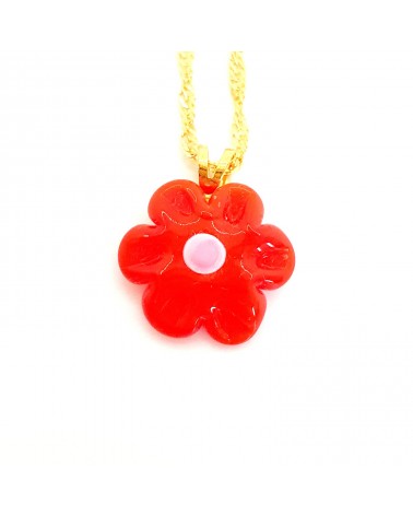Collier petite fleur bijoux fantaisies artisans italiens