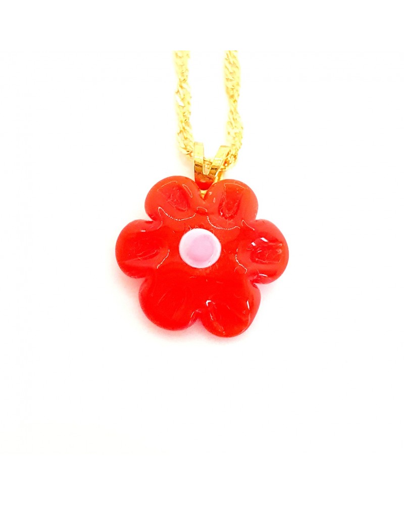 Collier petite fleur bijoux fantaisies artisans italiens