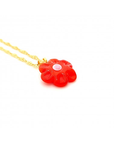 Collier petite fleur bijoux fantaisies artisans italiens