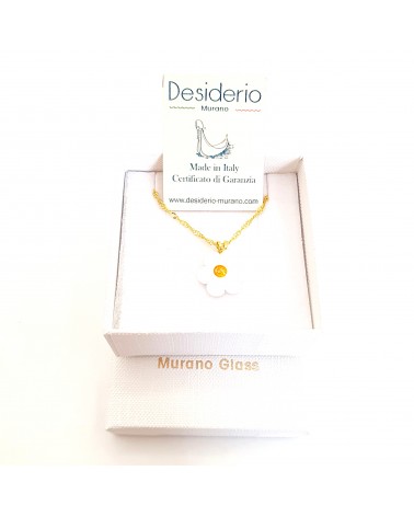 Collier petite fleur bijoux fantaisies artisans italiens