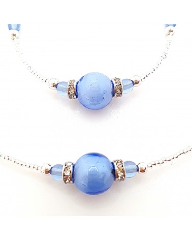 Parure perle centrale en verre de Murano  artisans italiens fait à la main