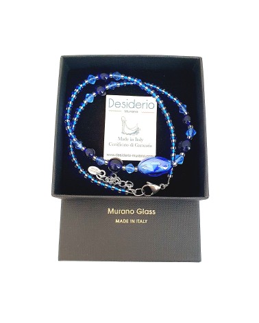 Collier Olivia en verre de Muranomade in Italy