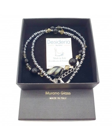 Collier Olivia en verre de Muranomade in Italy