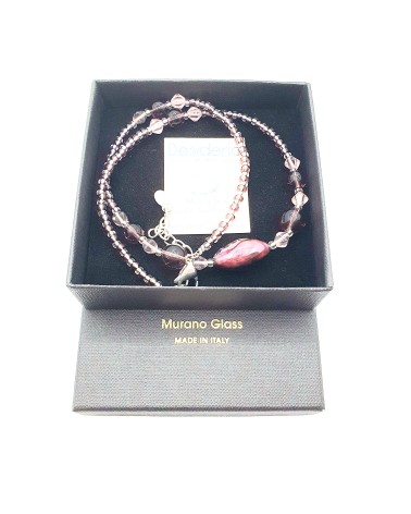 Collier Olivia en verre de Muranomade in Italy