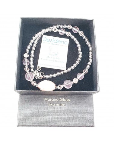 Collier Olivia en verre de Muranomade in Italy