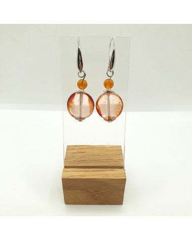 boucles d'oreilles Acqua-bella en verre de Murano  artisans italiens fait à la main