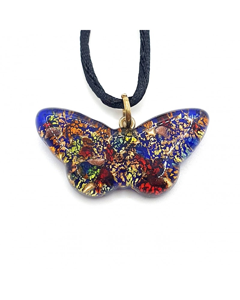 Pendentif Murano papillon bijoux  fait à la main made in Italie
