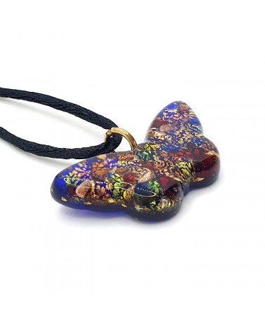 Pendentif Murano papillon bijoux  fait à la main made in Italie