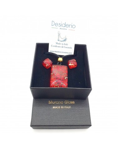 Parure réctangle en verre de Murano bijoux fantaisies made in Italie Parure réctangle en verre de Murano bijoux fantaisies made in Italie