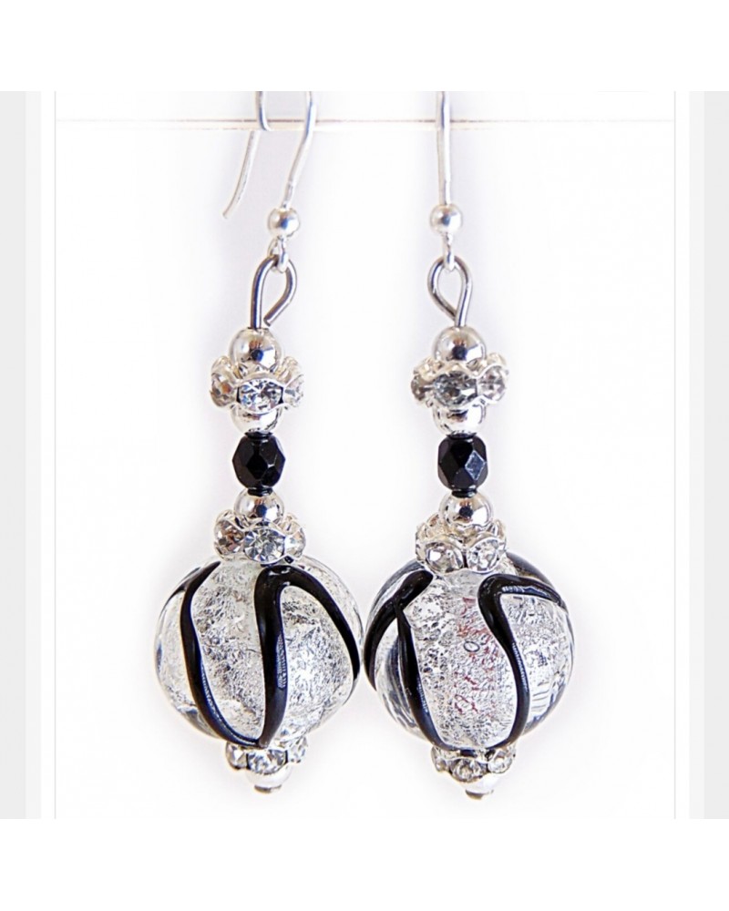 Boucles d'oreilles Aida en verre de Murano bijoux fantaisies made in Italy Boucles d'oreilles Aida en verre de Murano bijoux fantaisies made in Italy