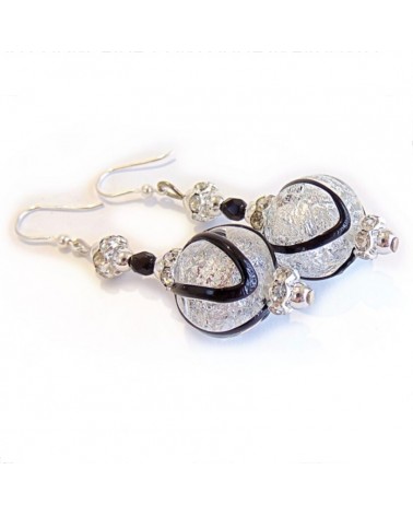 Boucles d'oreilles Aida en verre de Murano bijoux fantaisies made in Italy Boucles d'oreilles Aida en verre de Murano bijoux fantaisies made in Italy