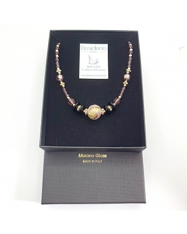 collier Aida en verre de Murano bijoux fantaisies made in Italie