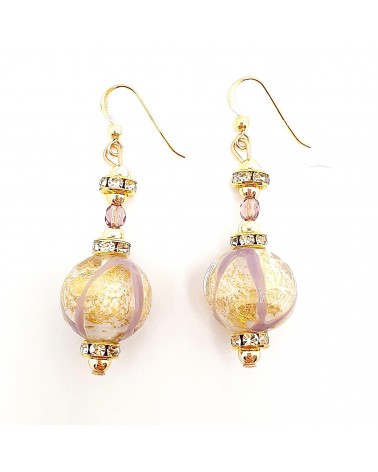 Boucles d'oreilles Aida en verre de Murano bijoux fantaisies made in Italy