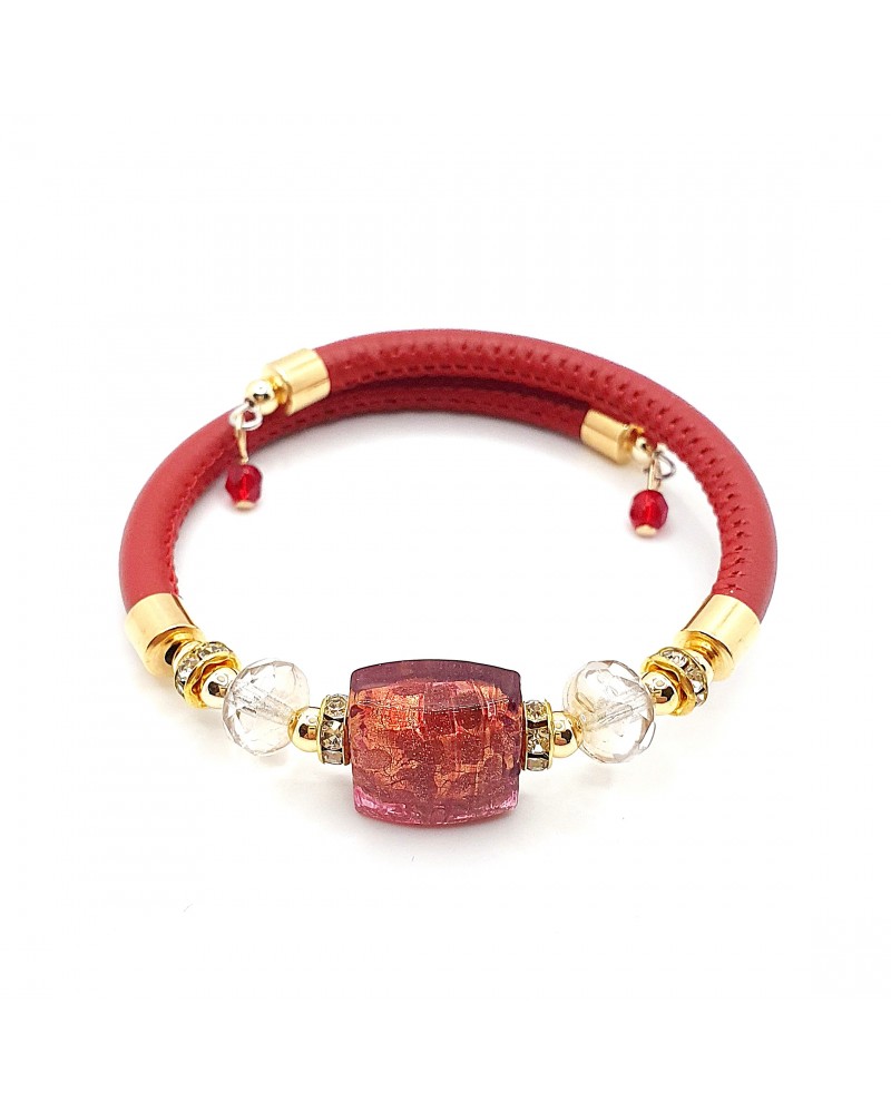 Bracelet Lily en verre de Murano bijoux fantaisies artisans italiens Bracelet Lily en verre de Murano bijoux fantaisies artisans italiens