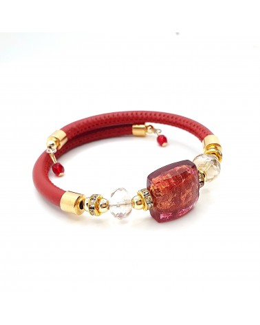 Bracelet Lily en verre de Murano bijoux fantaisies artisans italiens