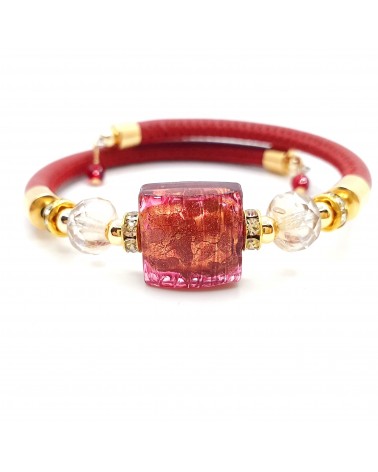 Bracelet Lily en verre de Murano bijoux fantaisies artisans italiens