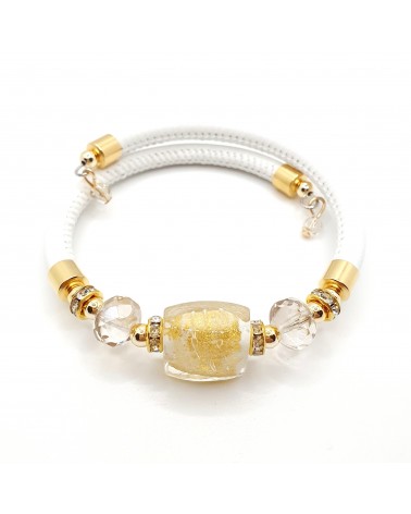 Bracelet Lily en verre de Murano bijoux fantaisies artisans italiens