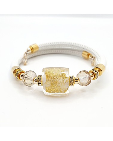 Bracelet Lily en verre de Murano bijoux fantaisies artisans italiens