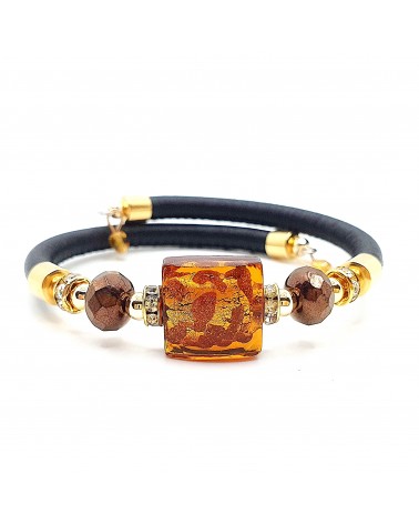 Bracelet Lily en verre de Murano bijoux fantaisies artisans italiens Bracelet Lily en verre de Murano bijoux fantaisies artisans italiens