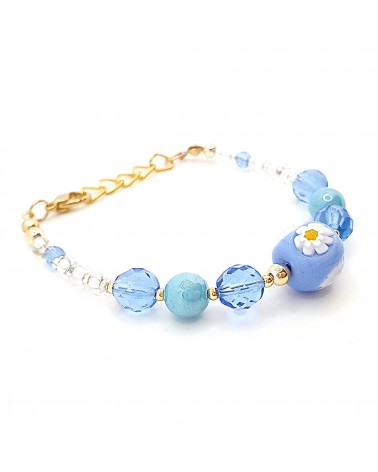 Bracelet swing conteria en verre de Murano créateurs italiens