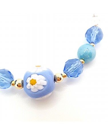 Bracelet swing conteria en verre de Murano créateurs italiens Bracelet swing conteria en verre de Murano créateurs italiens