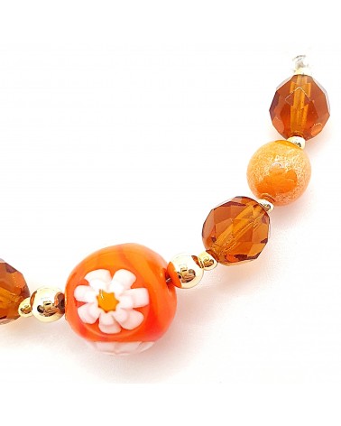 Bracelet swing conteria en verre de Murano créateurs italiens Bracelet swing conteria en verre de Murano créateurs italiens