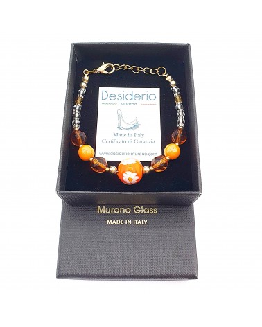 Bracelet swing conteria en verre de Murano créateurs italiens