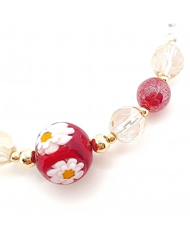 Bracelet swing conteria en verre de Murano créateurs italiens