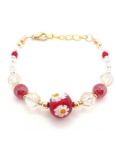 Bracelet swing conteria en verre de Murano créateurs italiens