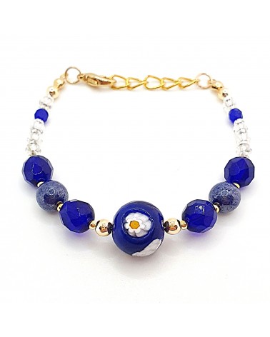 Bracelet swing conteria en verre de Murano créateurs italiens