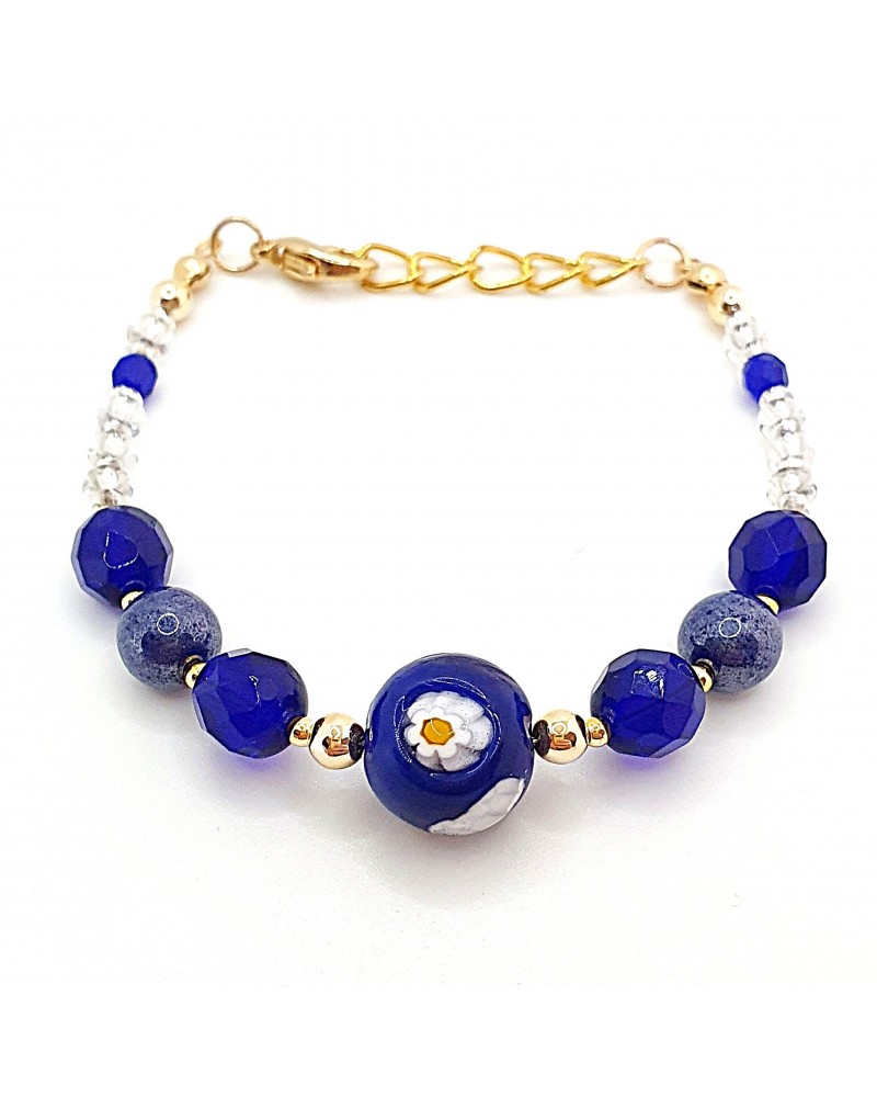 Bracelet swing conteria en verre de Murano créateurs italiens Bracelet swing conteria en verre de Murano créateurs italiens