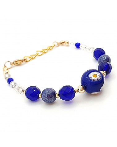 Bracelet swing conteria en verre de Murano créateurs italiens