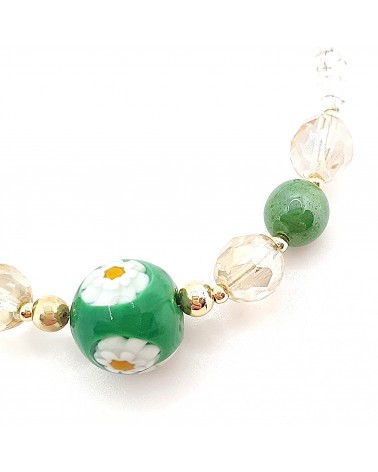 Bracelet swing conteria en verre de Murano créateurs italiens Bracelet swing conteria en verre de Murano créateurs italiens