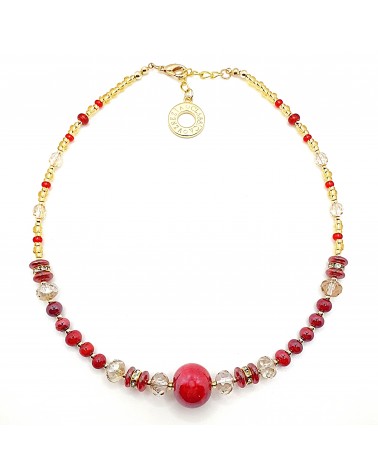 collier spritz en verre de Murano bijoux fantaisies made in Italie