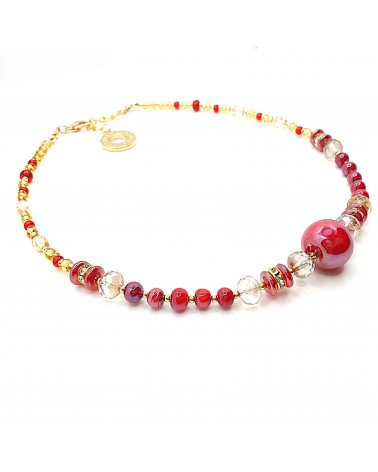 collier spritz en verre de Murano bijoux fantaisies made in Italie