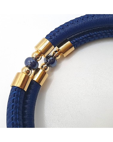 Bracelet spritz en cuir noir et perles en verre de Murano bijoux fantaisies artisans italiens Bracelet spritz en cuir noir et perles en verre de Murano bijoux fantaisies artisans italiens