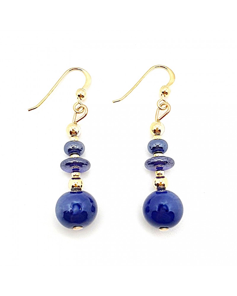 Boucles d'oreilles spritz en verre de Murano bijoux fantaisies made in Italy Boucles d'oreilles spritz en verre de Murano bijoux fantaisies made in Italy