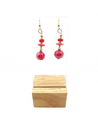 Boucles d'oreilles spritz en verre de Murano bijoux fantaisies made in Italy Boucles d'oreilles spritz en verre de Murano bijoux fantaisies made in Italy