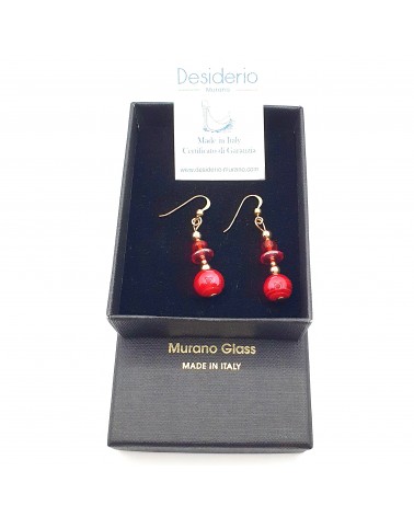 Boucles d'oreilles spritz en verre de Murano bijoux fantaisies made in Italy