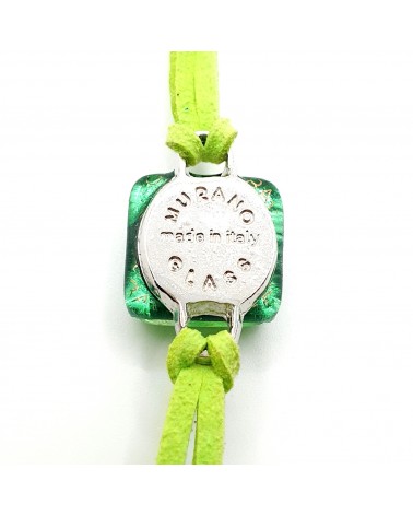 Bracelet en cuir et verre de Murano bijoux fantaisies fait à la main Bijoux Murano Bracelet en cuir et verre de Murano bijoux fantaisies fait à la main Bijoux Murano