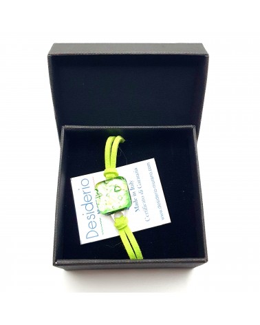 Bracelet en cuir et verre de Murano bijoux fantaisies fait à la main Bijoux Murano Bracelet en cuir et verre de Murano bijoux fantaisies fait à la main Bijoux Murano