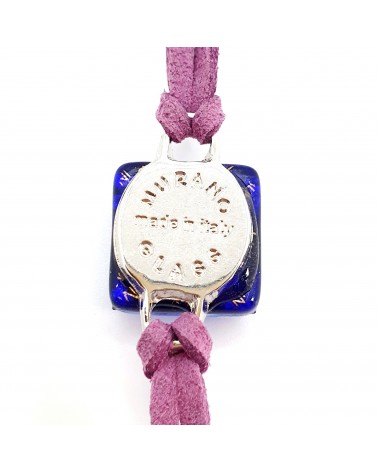 Bracelet en cuir et verre de Murano bijoux fantaisies fait à la main Bijoux Murano Bracelet en cuir et verre de Murano bijoux fantaisies fait à la main Bijoux Murano