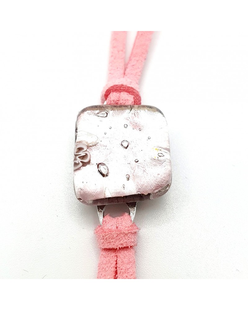 Bracelet en cuir et verre de Murano bijoux fantaisies fait à la main Bijoux Murano Bracelet en cuir et verre de Murano bijoux fantaisies fait à la main Bijoux Murano