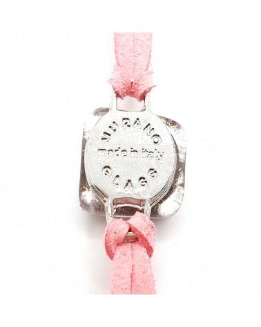 Bracelet en cuir et verre de Murano bijoux fantaisies fait à la main Bijoux Murano Bracelet en cuir et verre de Murano bijoux fantaisies fait à la main Bijoux Murano