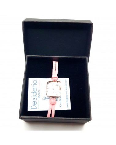 Bracelet en cuir et verre de Murano bijoux fantaisies fait à la main Bijoux Murano Bracelet en cuir et verre de Murano bijoux fantaisies fait à la main Bijoux Murano